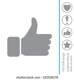 thumb up icon, vector illustration