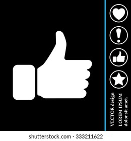 thumb up icon, vector illustration