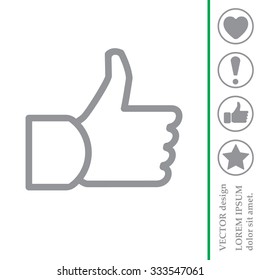 thumb up icon, vector illustration