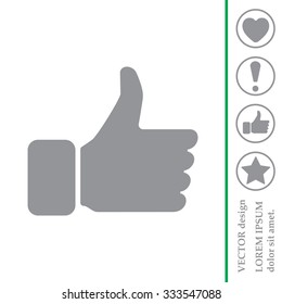thumb up icon, vector illustration