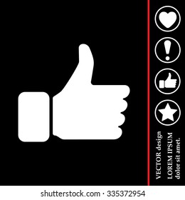 thumb up icon, vector illustration
