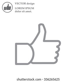 thumb up icon, vector illustration