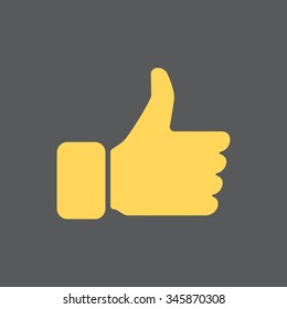 thumb up icon, vector illustration