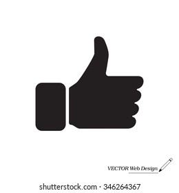 thumb up icon, vector illustration