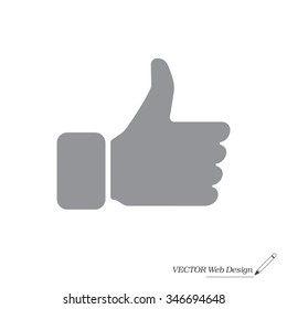 thumb up icon, vector illustration
