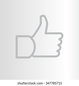 thumb up icon, vector illustration