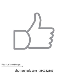 thumb up icon, vector illustration