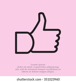 thumb up icon, vector illustration