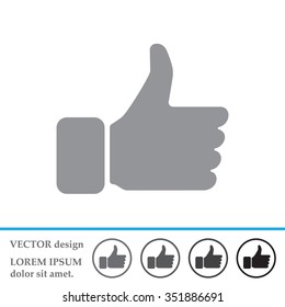 thumb up icon, vector illustration