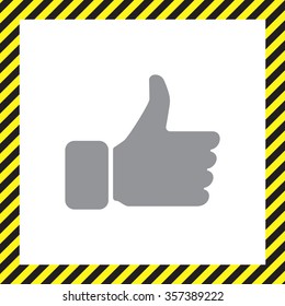 thumb up icon, vector illustration