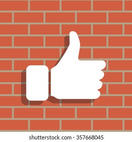 thumb up icon, vector illustration