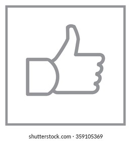 thumb up icon, vector illustration