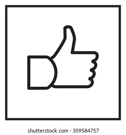 thumb up icon, vector illustration