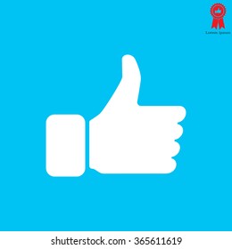 thumb up icon, vector illustration