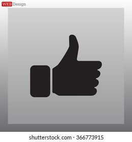 thumb up icon, vector illustration