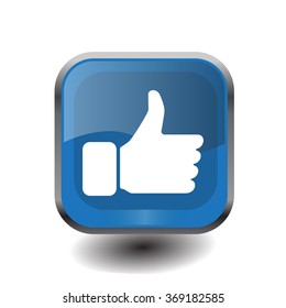thumb up icon, vector illustration