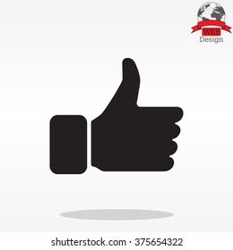 thumb up icon, vector illustration