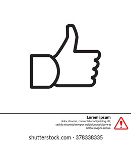 thumb up icon, vector illustration