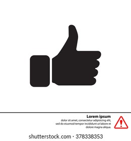 thumb up icon, vector illustration