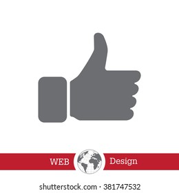 thumb up icon, vector illustration