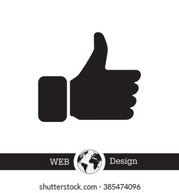 thumb up icon, vector illustration