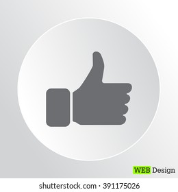 thumb up icon, vector illustration