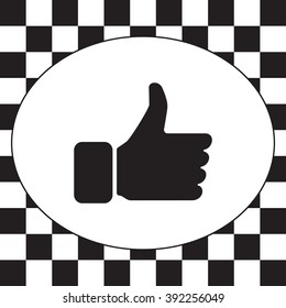 thumb up icon, vector illustration