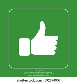 thumb up icon, vector illustration