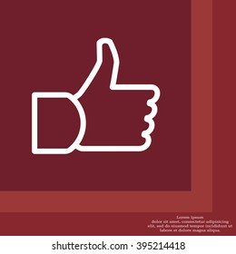 thumb up icon, vector illustration