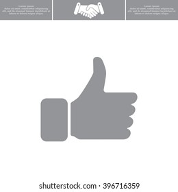 thumb up icon, vector illustration
