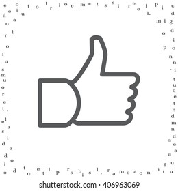 thumb up icon, vector illustration