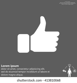 thumb up icon, vector illustration