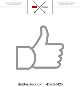 thumb up icon, vector illustration