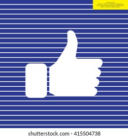 thumb up icon, vector illustration