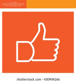 thumb up icon, vector illustration