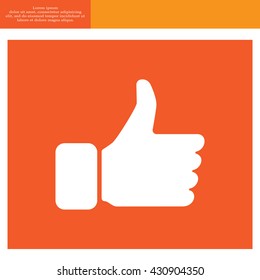 thumb up icon, vector illustration