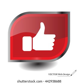 thumb up icon, vector illustration