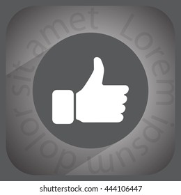 thumb up icon, vector illustration