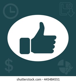 thumb up icon, vector illustration