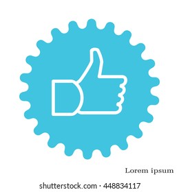 thumb up icon, vector illustration