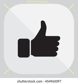 thumb up icon, vector illustration