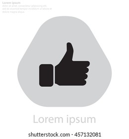 thumb up icon, vector illustration