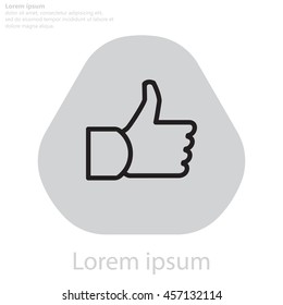 thumb up icon, vector illustration