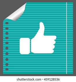 thumb up icon, vector illustration