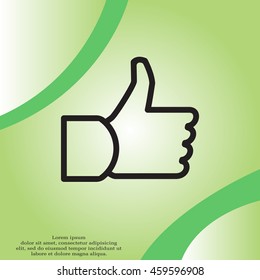 thumb up icon, vector illustration