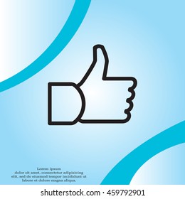thumb up icon, vector illustration