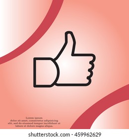 thumb up icon, vector illustration