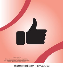 thumb up icon, vector illustration