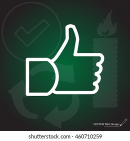thumb up icon, vector illustration