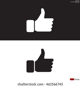 thumb up icon, vector illustration
